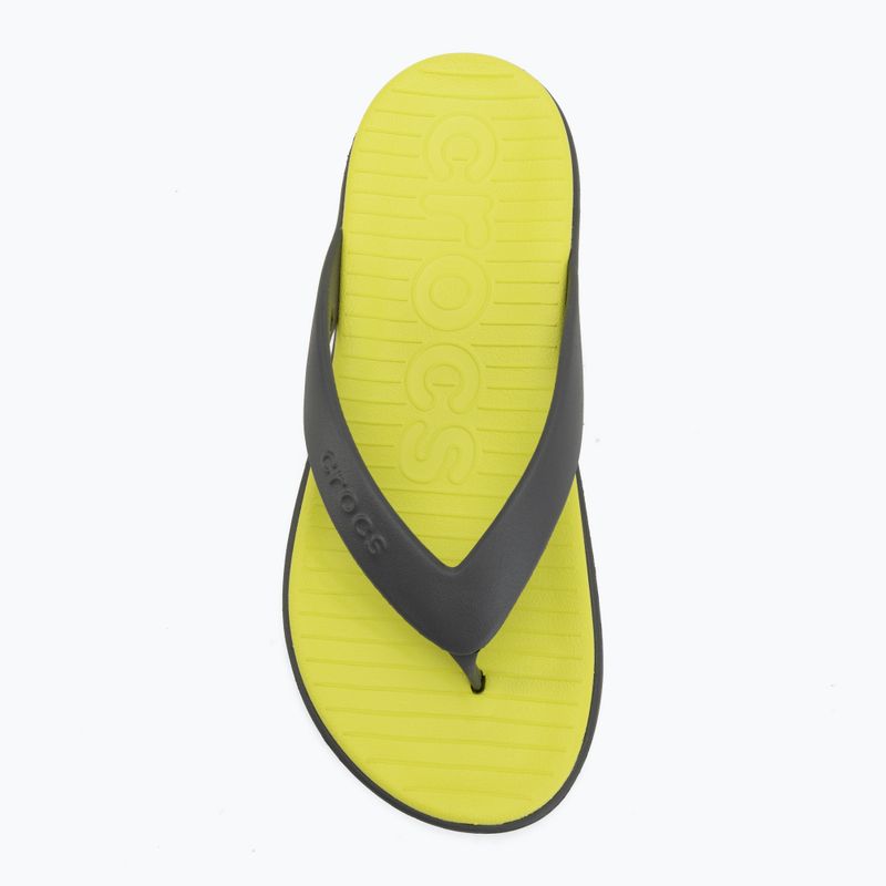 Infradito Crocs Coast Flip slate grey/citrus 5