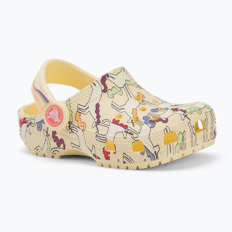 Ciabatte per bambini Crocs Classic Unicorn Graphic yellow light 2