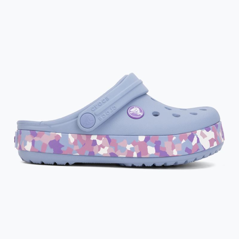 Ciabatte per bambini Crocs Crockband Glow Confetti Band blue haze/multi 3
