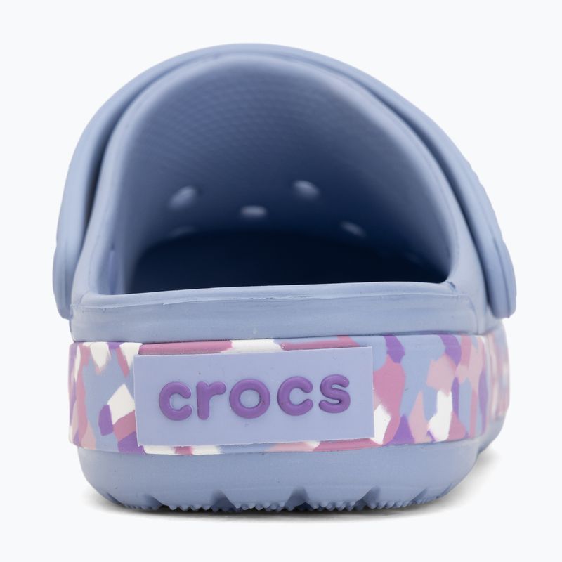 Ciabatte per bambini Crocs Crockband Glow Confetti Band blue haze/multi 7