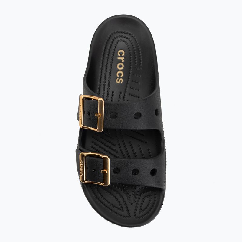 Ciabatte da donna Crocs Saturday Metallic Buckle black 5