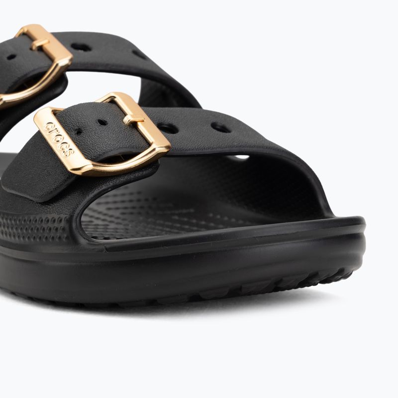 Ciabatte da donna Crocs Saturday Metallic Buckle black 7