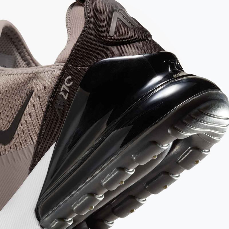 Nike Air Max 270 scarpe da donna grigio college / marrone velluto / bianco 9