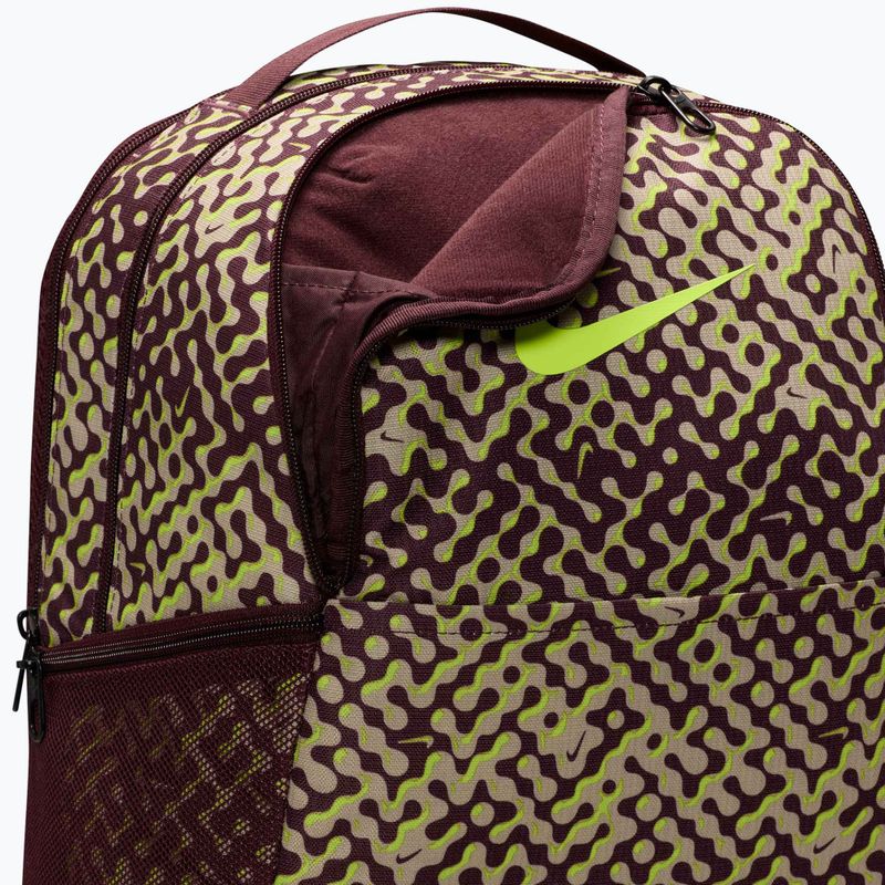 Zaino da allenamento Nike Brasilia 9.5 24 l burgundy crush/black/volt 5