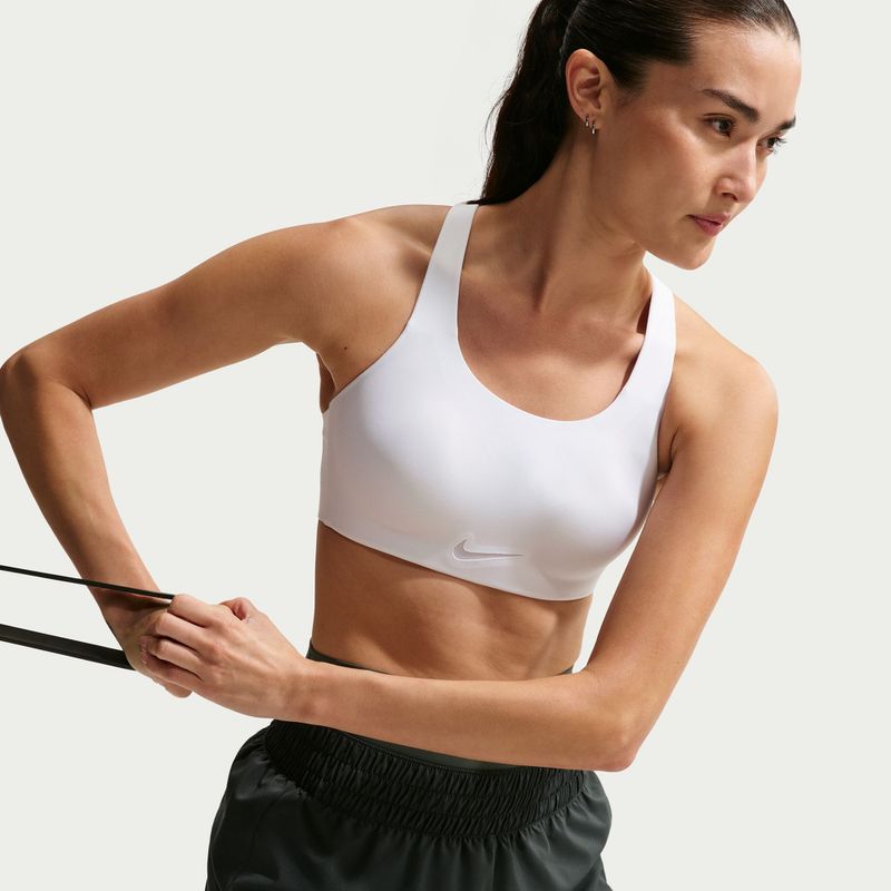 Reggiseno sportivo Nike Rival Ultrahigh Support white 6