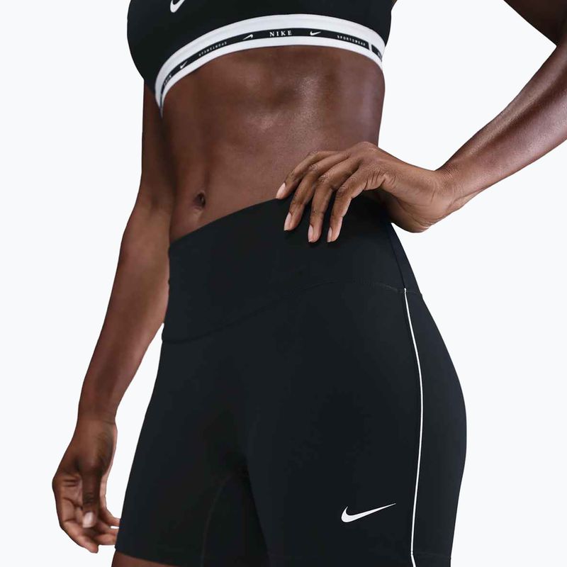 Shorts donna Nike One Dri-Fit Biker 5" black/white 4