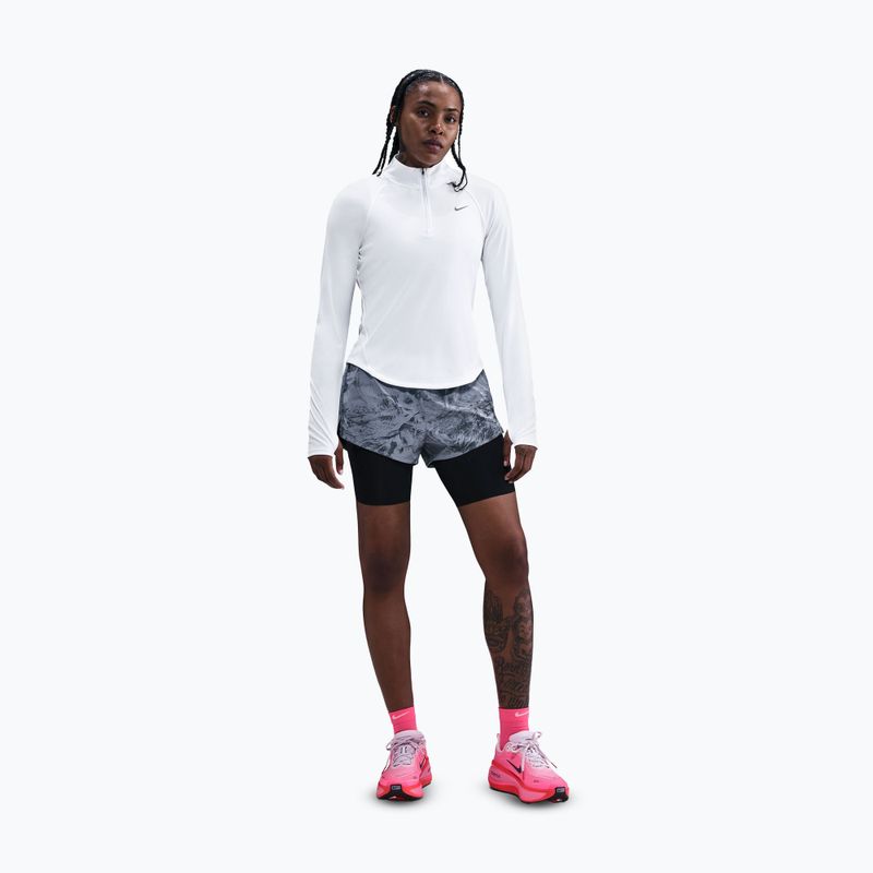 Felpa running donna Nike Tempo Dri-Fit 1/4 Zip white 2