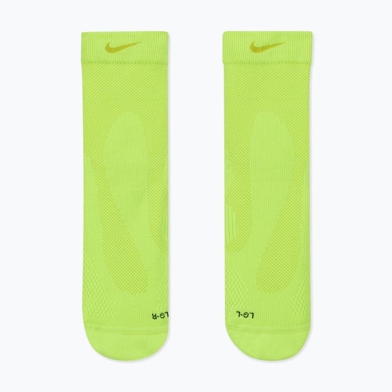 Calzini Nike Running Lightweight Micro Crew volt/bright cactus/black/bright cactus 2