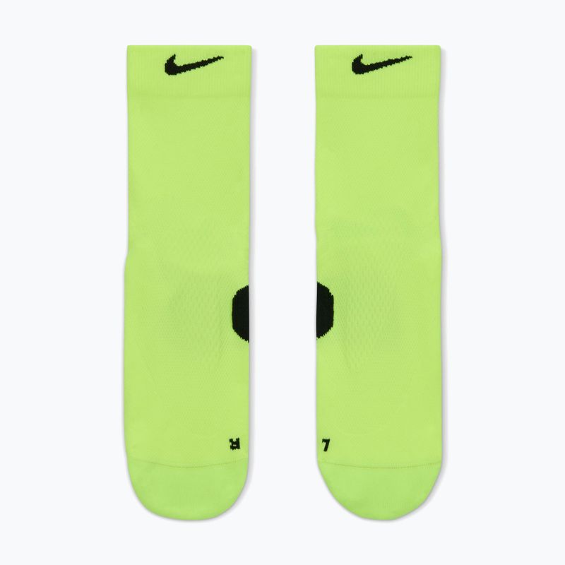 Calzini Nike Running Midweight Micro Crew Volt/Black/Black 2