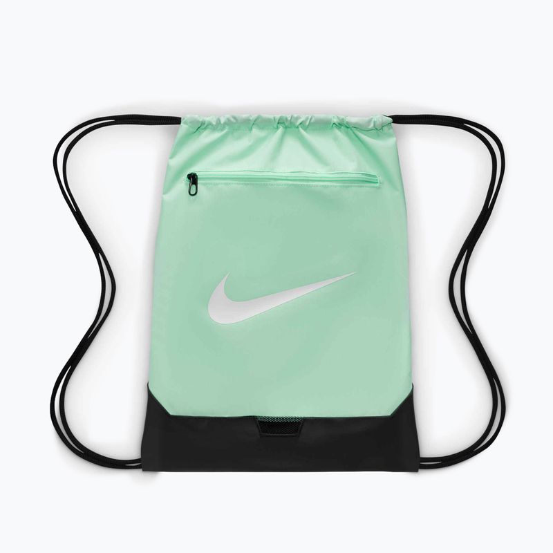 Nike Brasilia 9,5 18 l menta schiuma / nero / bianco borsa