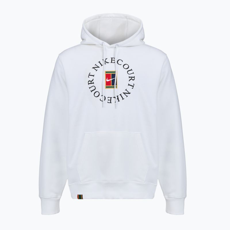 Felpa da tennis da uomo Nike Court Dri-Fit Heritage French Terry Hoodie white/black 7
