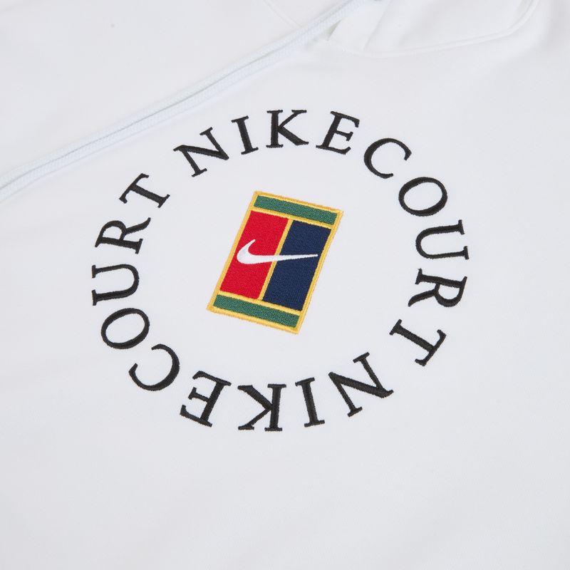 Felpa da tennis da uomo Nike Court Dri-Fit Heritage French Terry Hoodie white/black 9