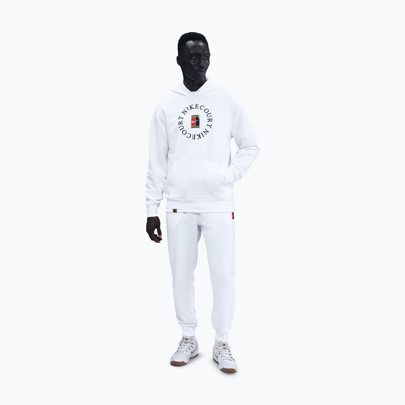 Felpa da tennis da uomo Nike Court Dri-Fit Heritage French Terry Hoodie white/black 2