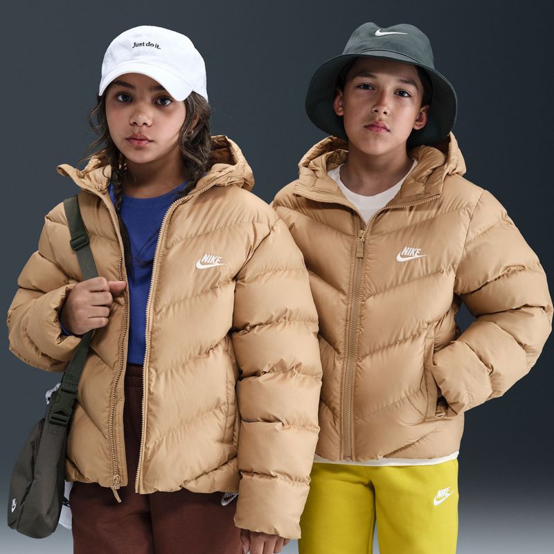 Giacca imbottita per bambini Nike Sportswear All Day Play hemp/white 8