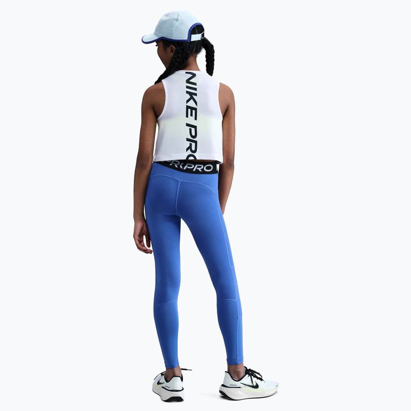 Leggings da bambino Nike Pro Dri-FIT blu cometa/nero/bianco 3