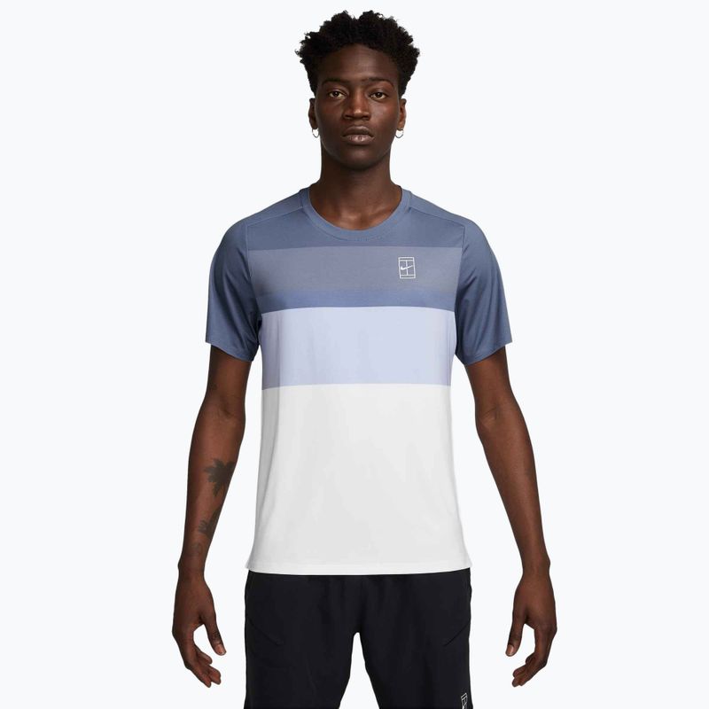 Maglietta da tennis Nike Court Dri-Fit Advantage world indaco/bianco da uomo