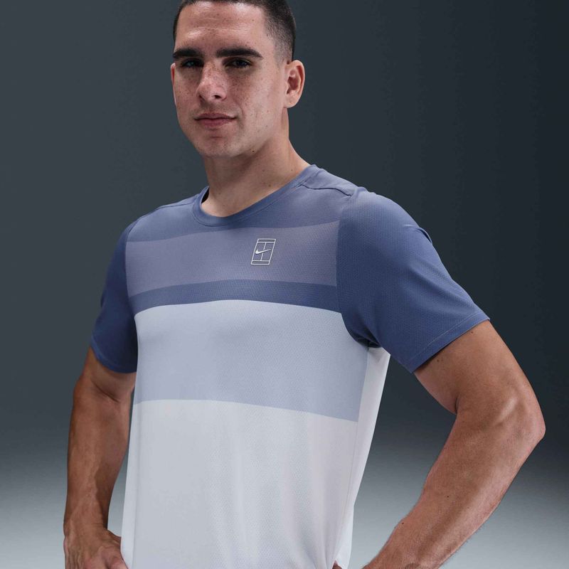 Maglietta da tennis Nike Court Dri-Fit Advantage world indaco/bianco da uomo 4
