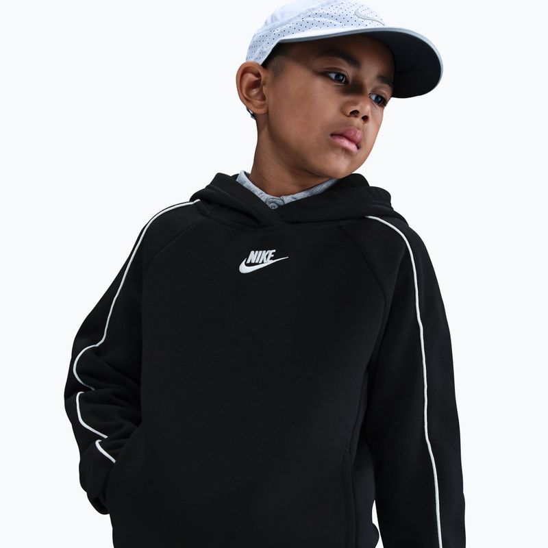 Tuta da bambino Nike Sportswear Club Fleece Hooded black/black/white/white 3