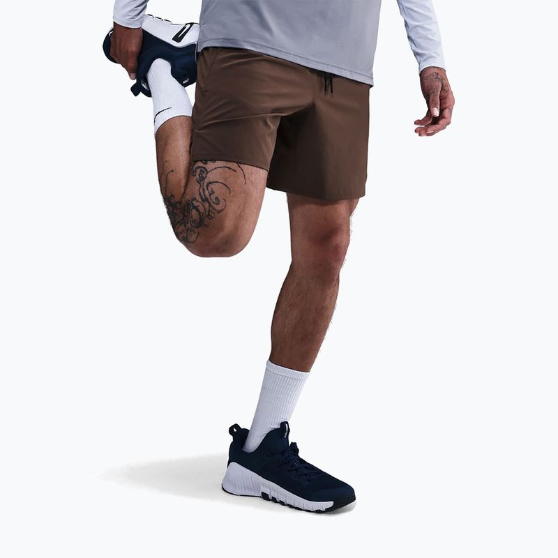 Pantaloncini da allenamento uomo Nike Unlimited baroque brown/black/baroque brown 7