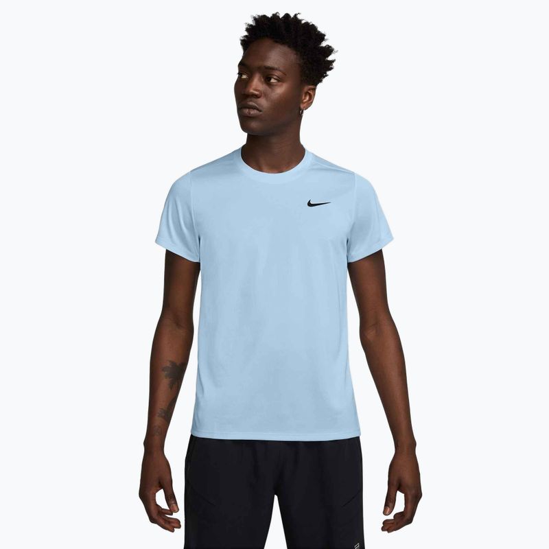 Maglietta da tennis Nike Court Dri-Fit Victory uomo blu celestino/nero