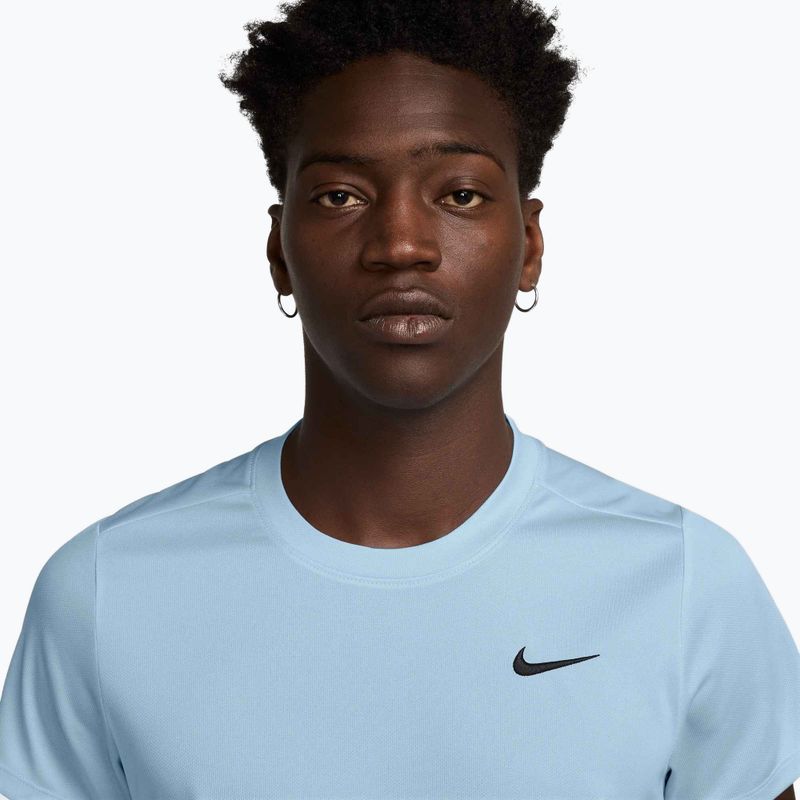 Maglietta da tennis Nike Court Dri-Fit Victory uomo blu celestino/nero 3