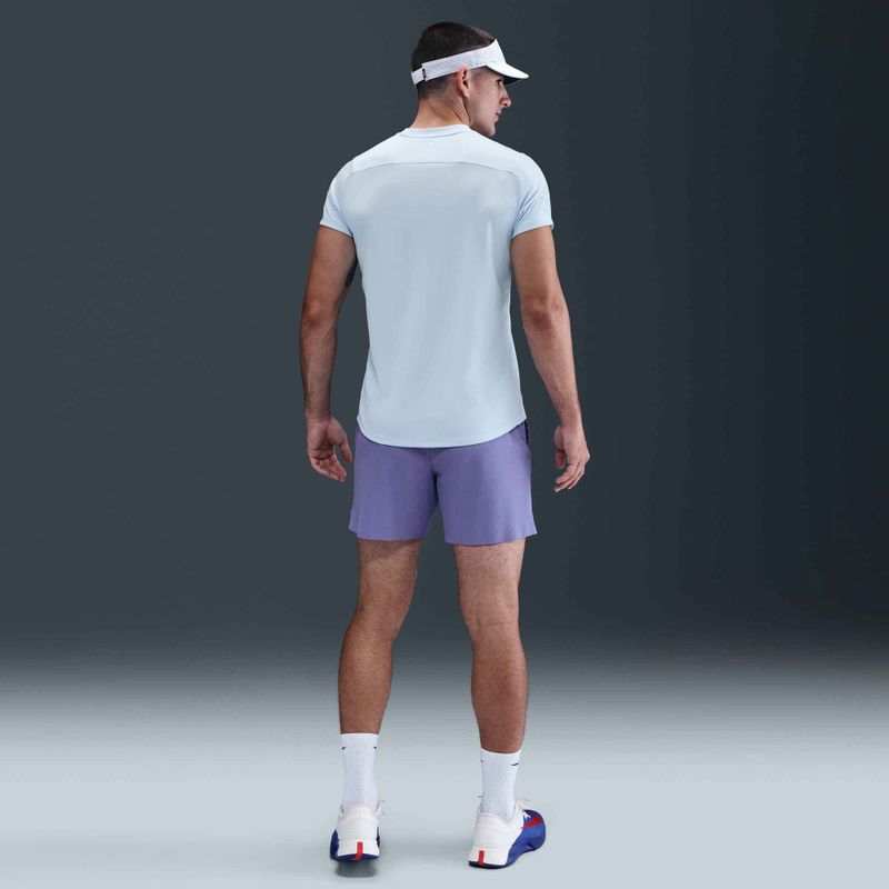 Maglietta da tennis Nike Court Dri-Fit Victory uomo blu celestino/nero 6