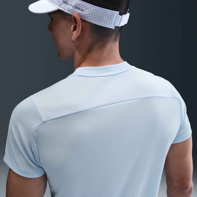 Maglietta da tennis Nike Court Dri-Fit Victory uomo blu celestino/nero 8