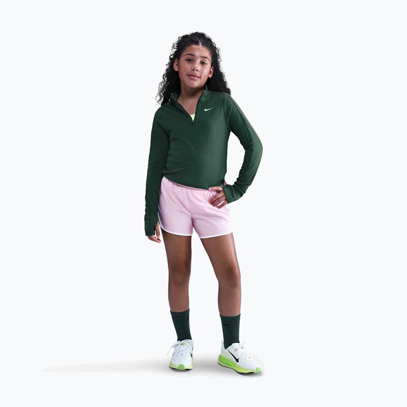 Maglia a maniche lunghe da allenamento per bambino Nike Dri-Fit 1/4 Zip fir/white 2