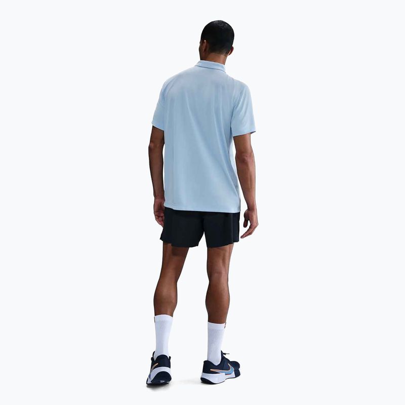 Maglietta da tennis da uomo Nike Court Dri-Fit Polo Solid blu celeste/nero 3