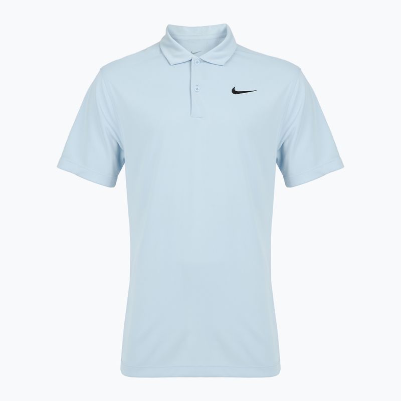 Maglietta da tennis da uomo Nike Court Dri-Fit Polo Solid blu celeste/nero 7