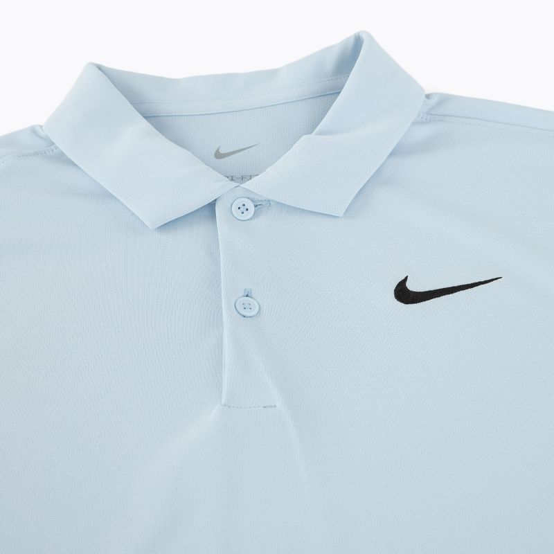 Maglietta da tennis da uomo Nike Court Dri-Fit Polo Solid blu celeste/nero 9