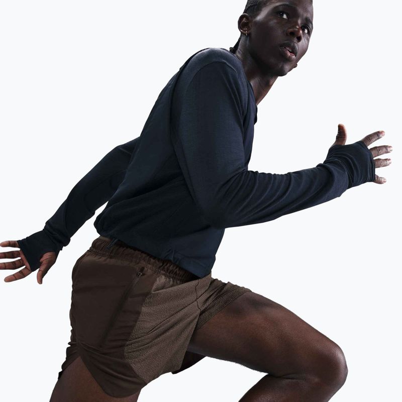 Pantaloncini da corsa Nike Run Dri-Fit 5" uomo marrone barocco/nero 5