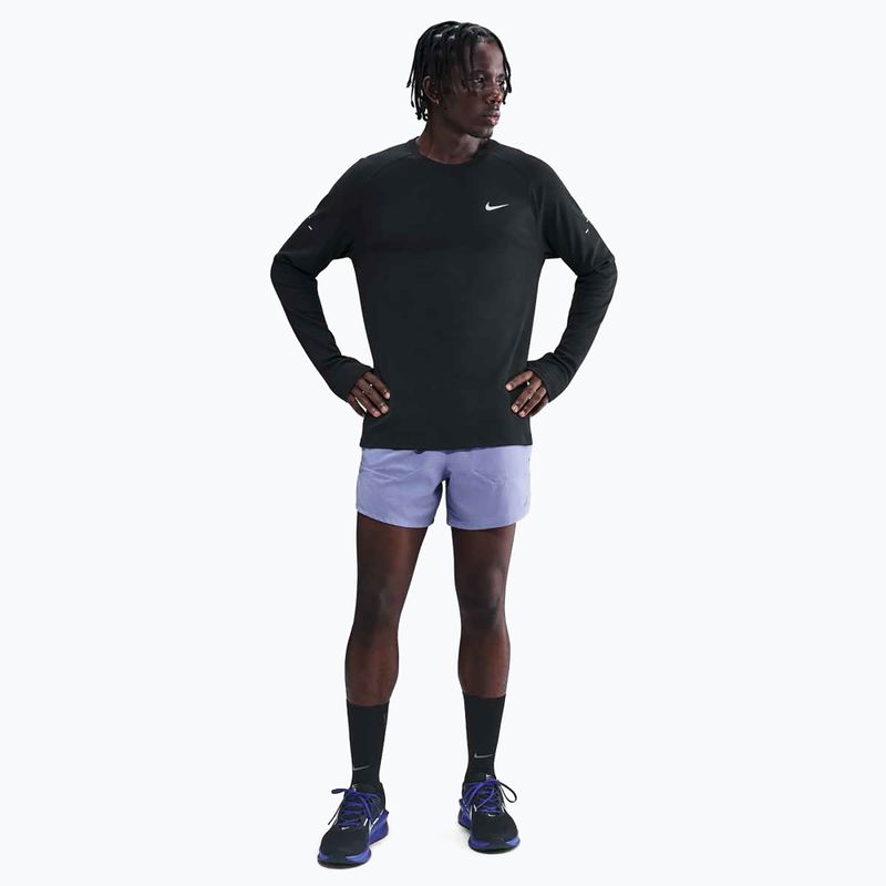 Uomo Nike Stride Dri-Fit Waffle Crew running a maniche lunghe nero 2