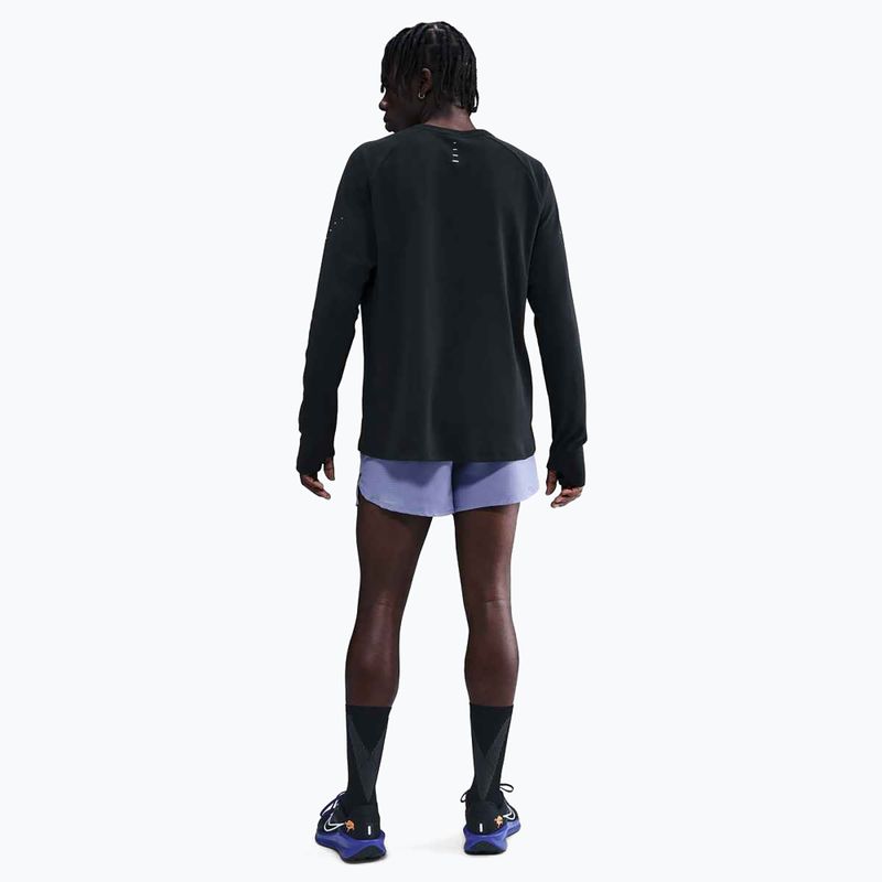 Uomo Nike Stride Dri-Fit Waffle Crew running a maniche lunghe nero 3