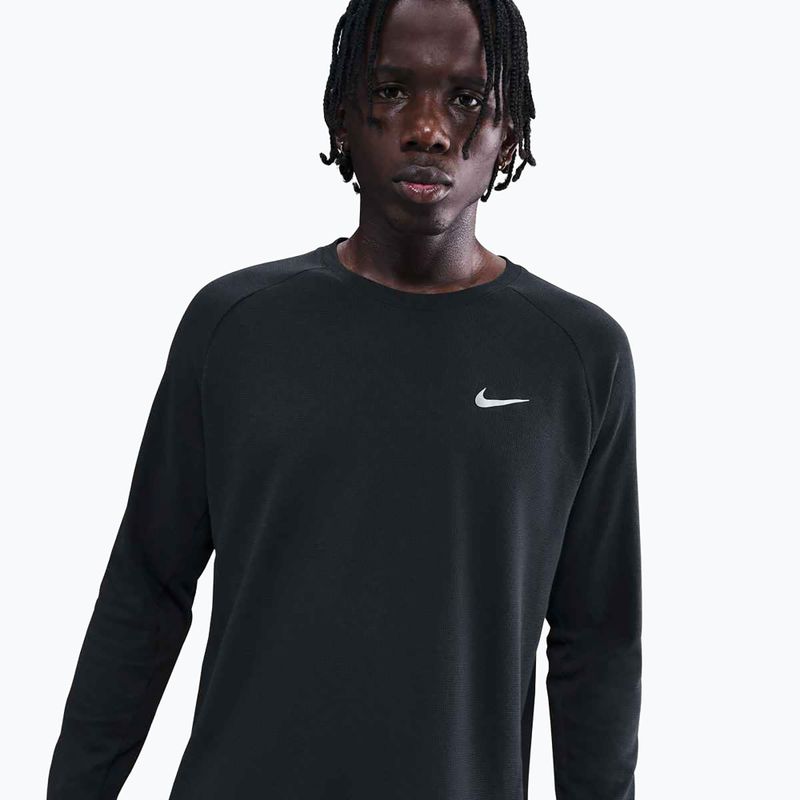 Uomo Nike Stride Dri-Fit Waffle Crew running a maniche lunghe nero 4