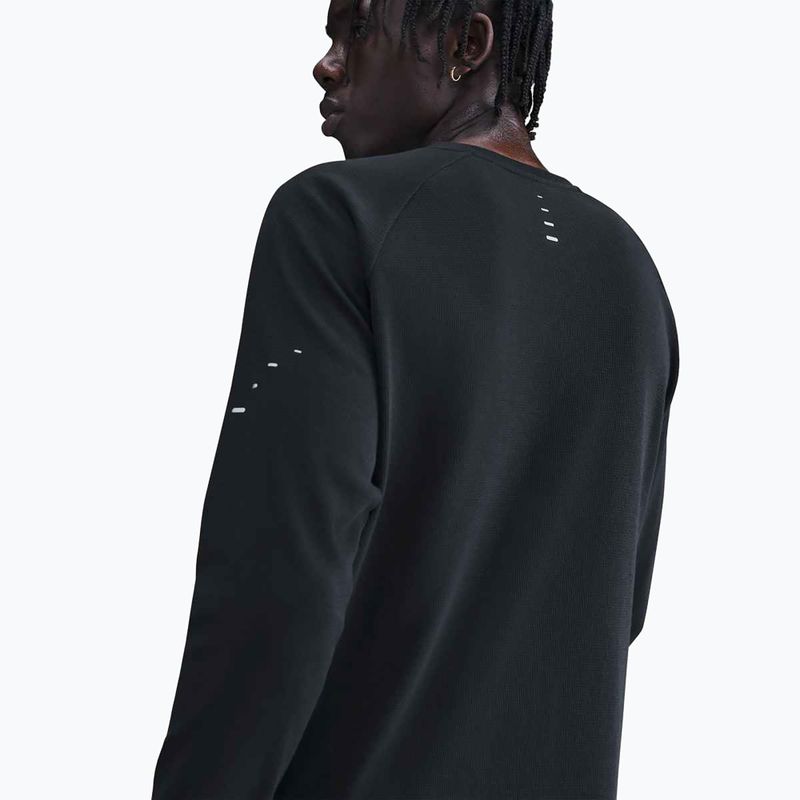Uomo Nike Stride Dri-Fit Waffle Crew running a maniche lunghe nero 5