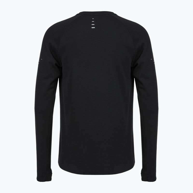 Uomo Nike Stride Dri-Fit Waffle Crew running a maniche lunghe nero 8