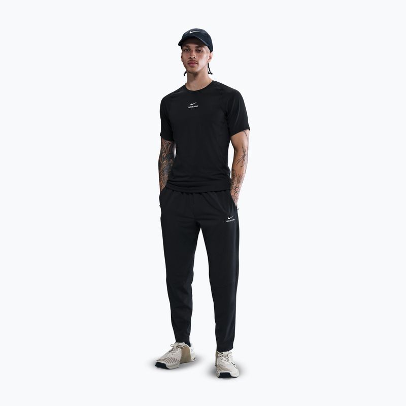 Pantaloni da uomo Nike Pro Training Dri-Fit neri/bianco 2