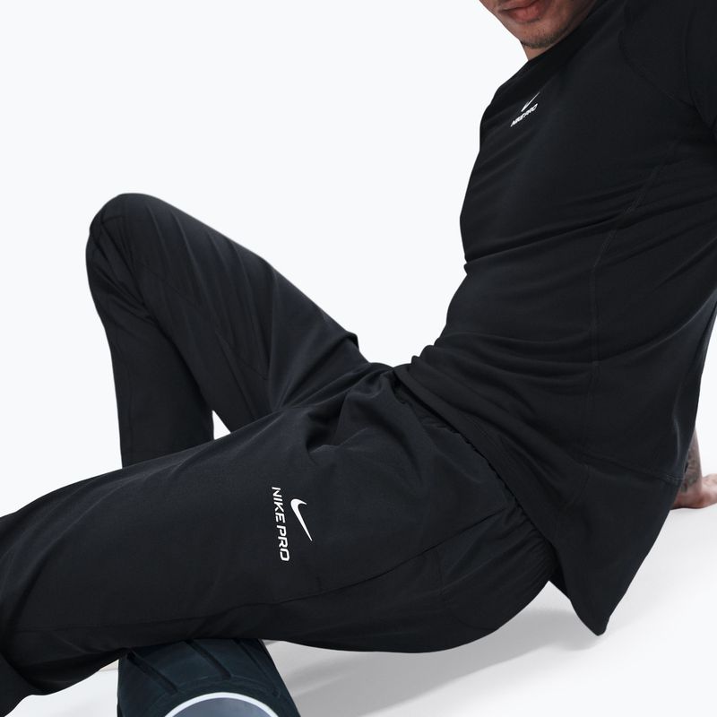 Pantaloni da uomo Nike Pro Training Dri-Fit neri/bianco 4