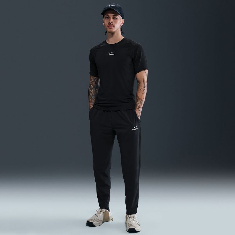 Pantaloni da uomo Nike Pro Training Dri-Fit neri/bianco 6