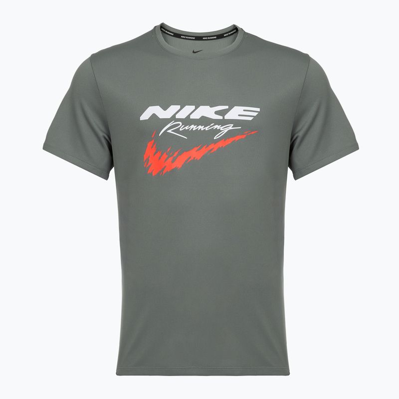 Maglietta da corsa Nike Miler Dri-Fit UV grigio fumo da uomo 6