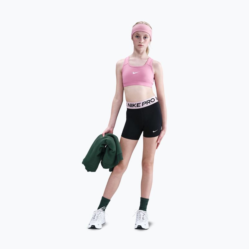 Pantaloncini da bambino Nike Pro black/med soft pink/white 2