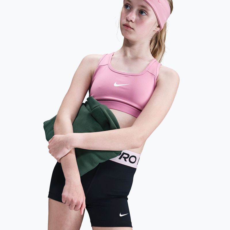 Pantaloncini da bambino Nike Pro black/med soft pink/white 4