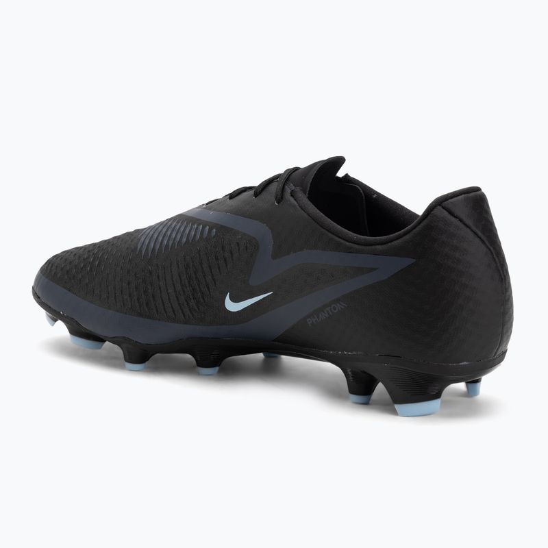 Scarpe da calcio uomo Nike Phantom 6 Low Academy FG/MG nero/nero 3
