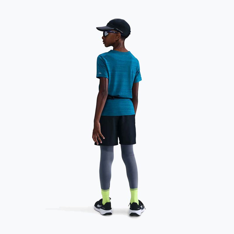 T-shirt da allenamento per bambini Nike Dri-Fit Miler green abyss/green abyss 3