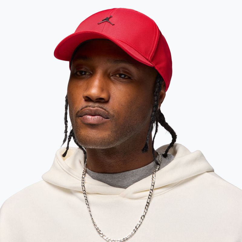 Cappellino con visiera Nike Jordan Rise Structured Metal Jumpman gym red/r511 7