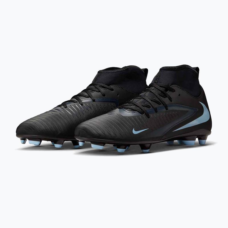 Scarpe da calcio uomo Nike Phantom 6 High Club FG/MG nero/nero 3