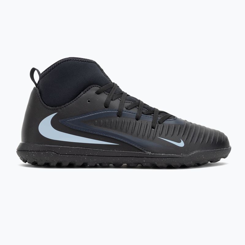 Scarpe da calcio per bambini Nike Phantom 6 High Club Jr TF nero/nero 2
