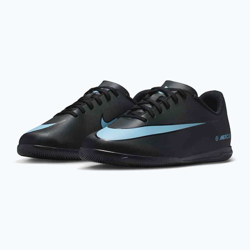 Scarpe da calcio per bambini Nike Mercurial Vapor 16 Club IC nero/blu ghiaccio 10
