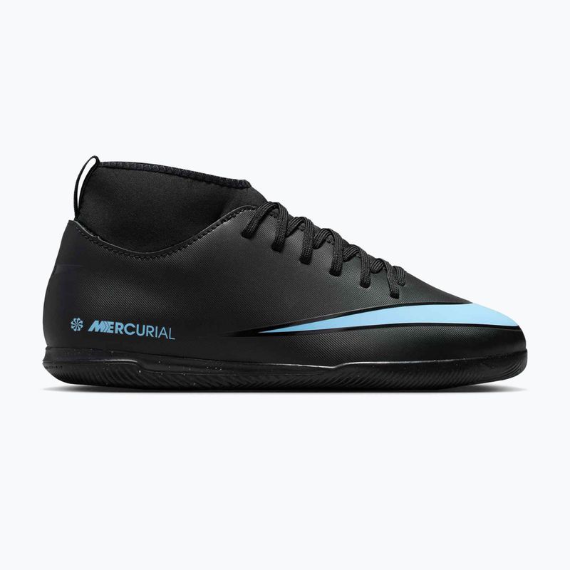 Scarpe da calcio per bambini Nike Mercurial Superfly 10 Club nero/blu ghiaccio 8